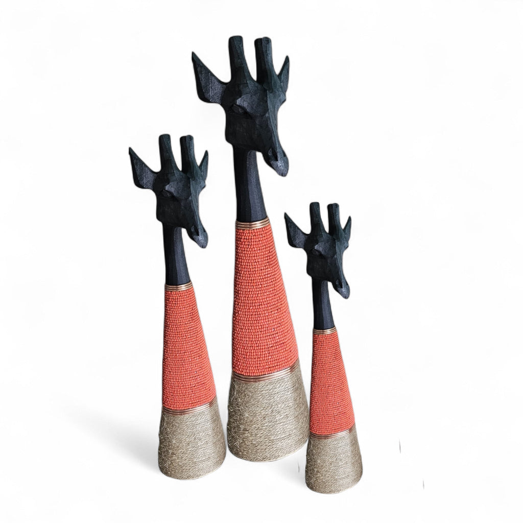 Beaded Giraffe statue