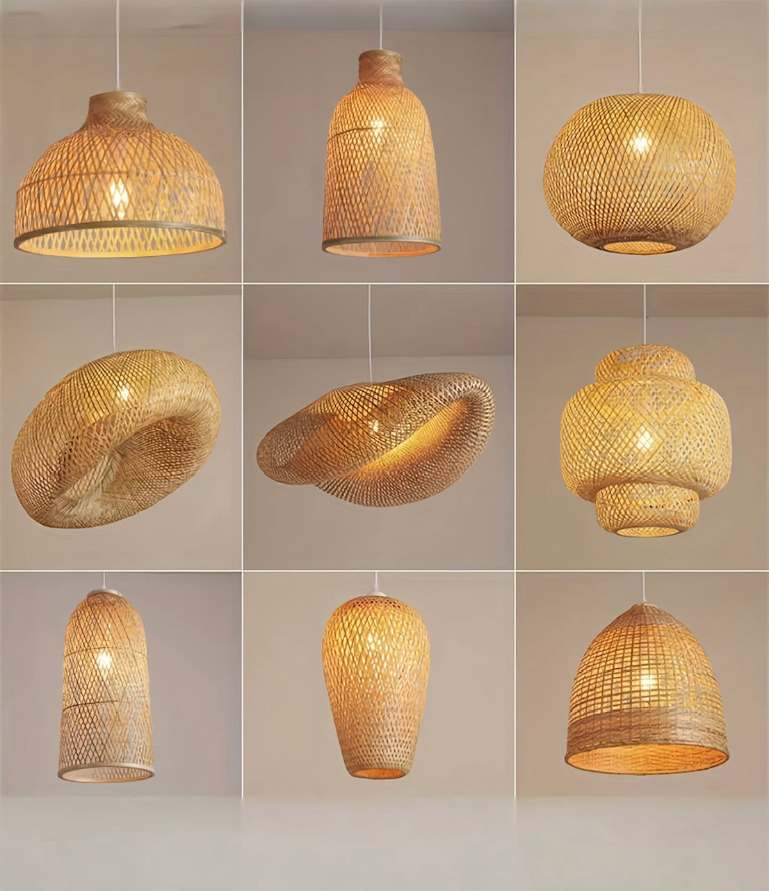 Lamp Shades (Bamboo hand woven)