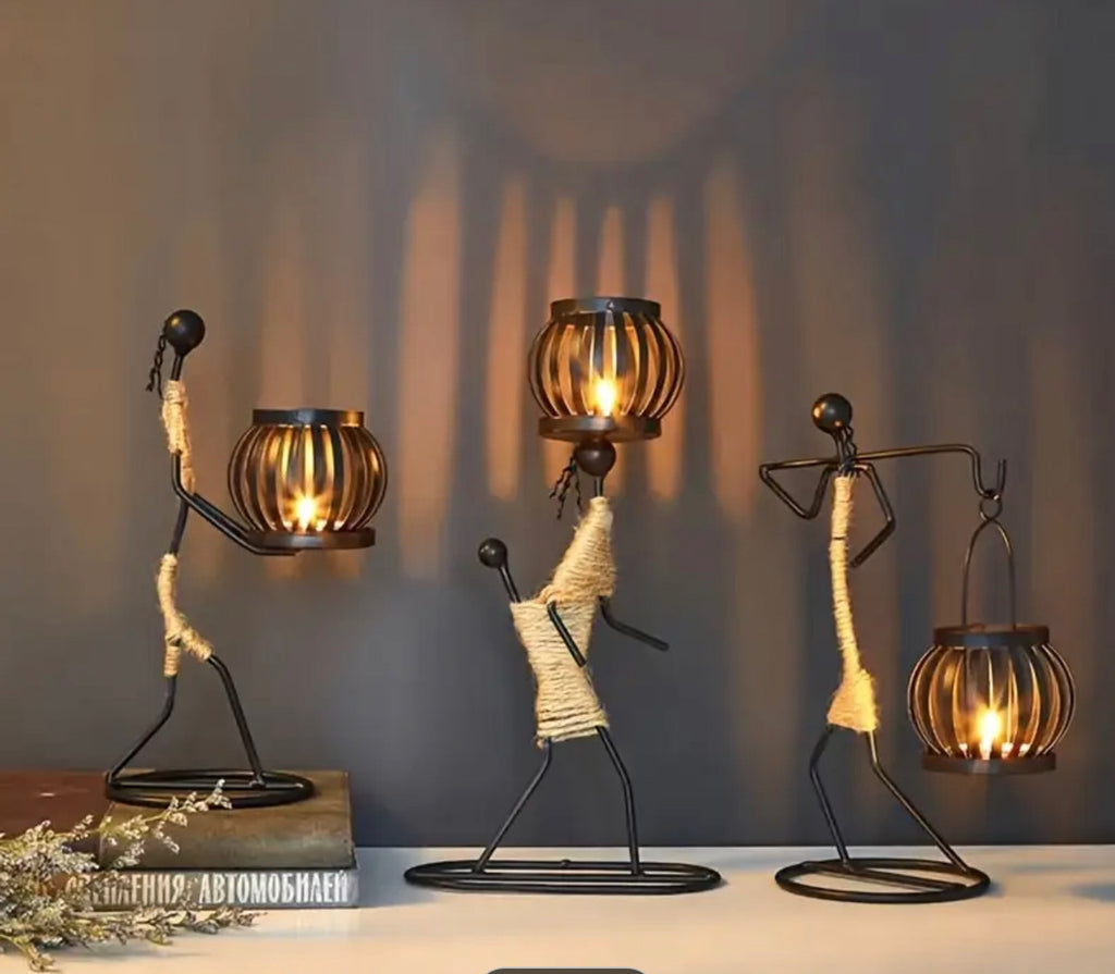 Candle holders (hand made African inspired)