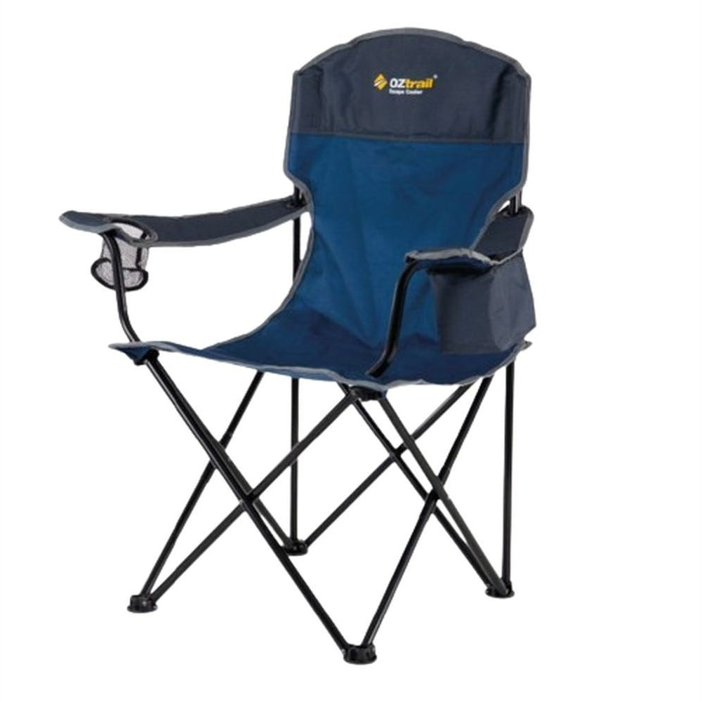 Camp chair with arm cooler